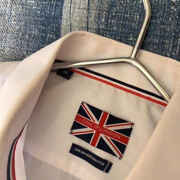 Soul of London white dress shirt 15 neck size - Picture 3 of 3